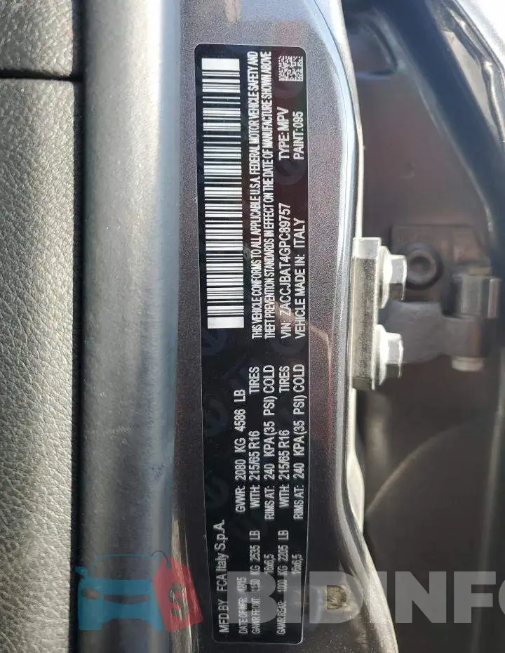 ZACCJBAT4GPC89757 Photo# 12