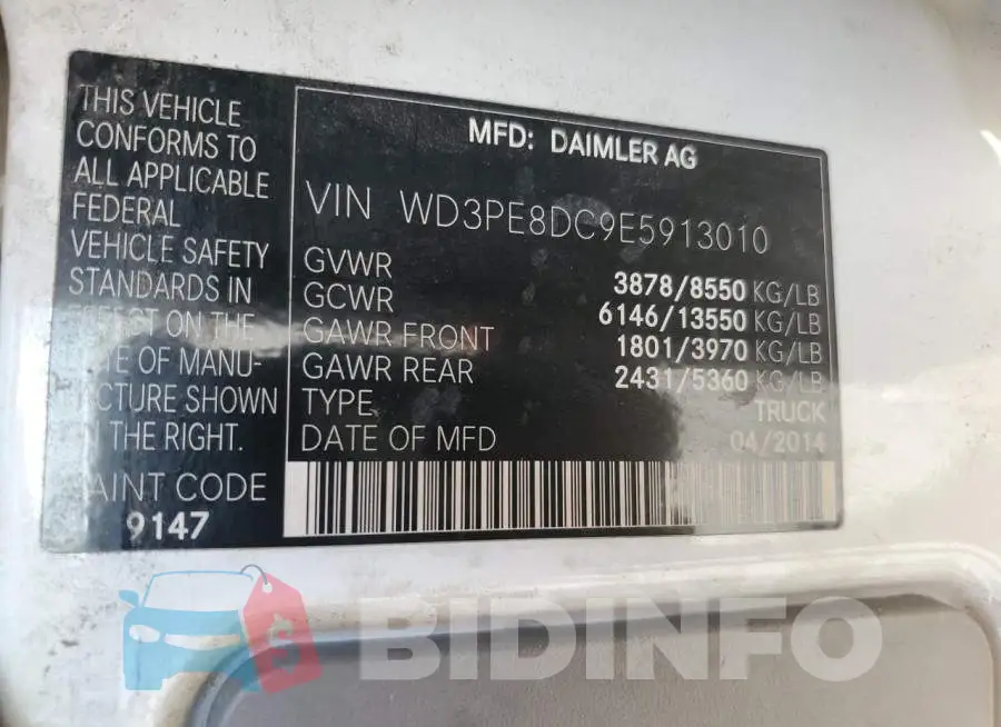 WD3PE8DC9E5913010 Photo# 13