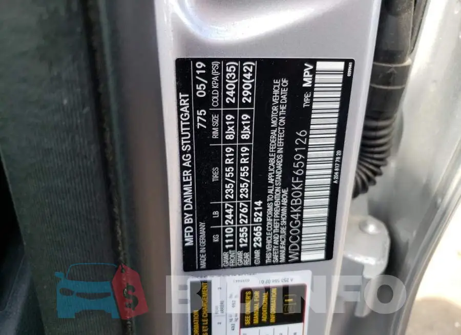 WDC0G4KB0KF659126 Photo# 12