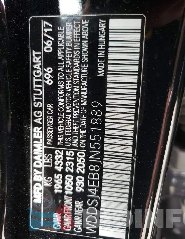 WDDSJ4EB8JN551889 Photo# 12