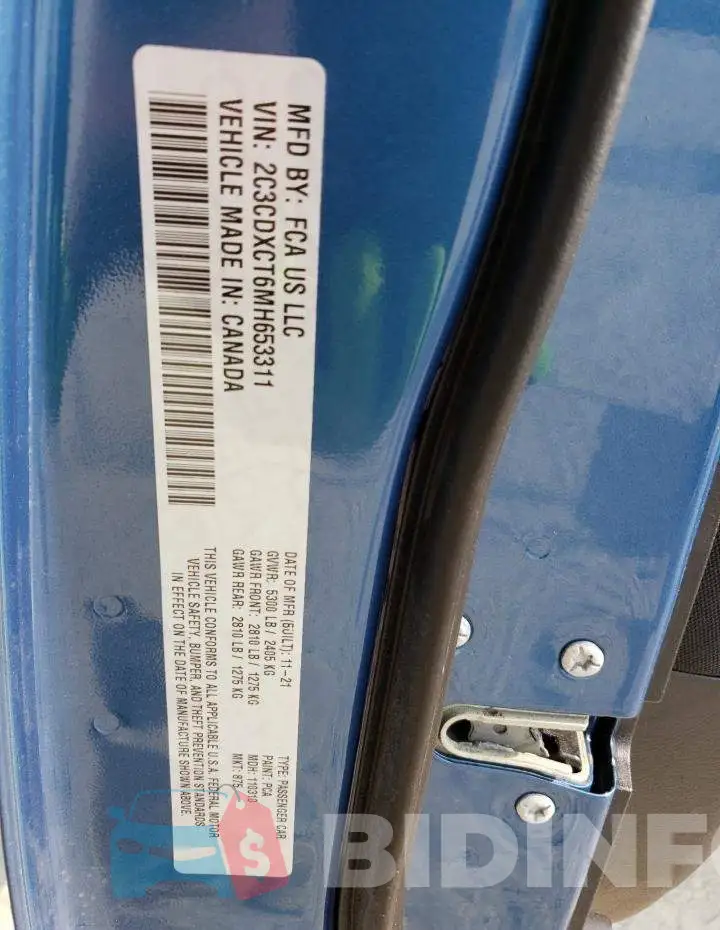 2C3CDXCT6MH653311 Photo# 12