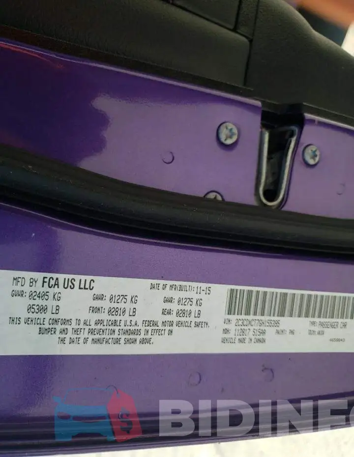 2C3CDXCT7GH155395 Photo# 12