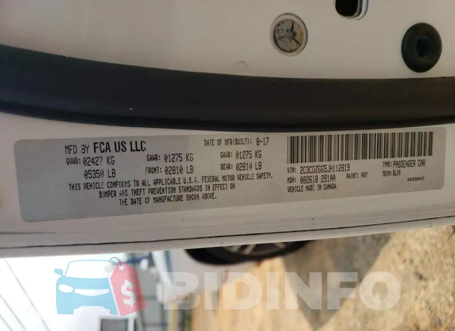 2C3CDZGG5JH112819 Photo# 12