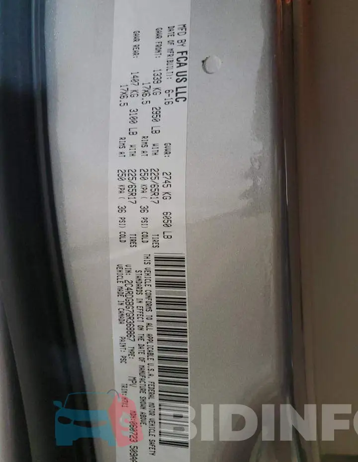2C4RDGBG7GR368867 Photo# 12