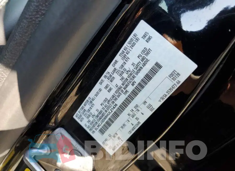5LMCJ3D95HUL21436 Photo# 12