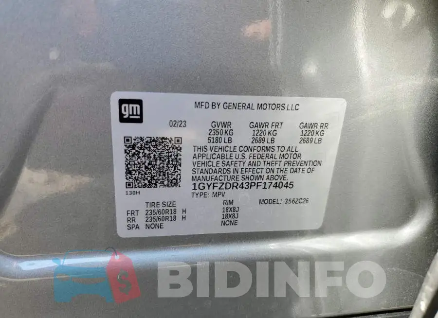 1GYFZDR43PF174045 Photo# 12