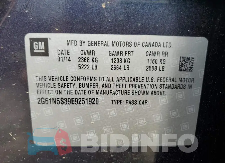 2G61N5S39E9251920 Photo# 13