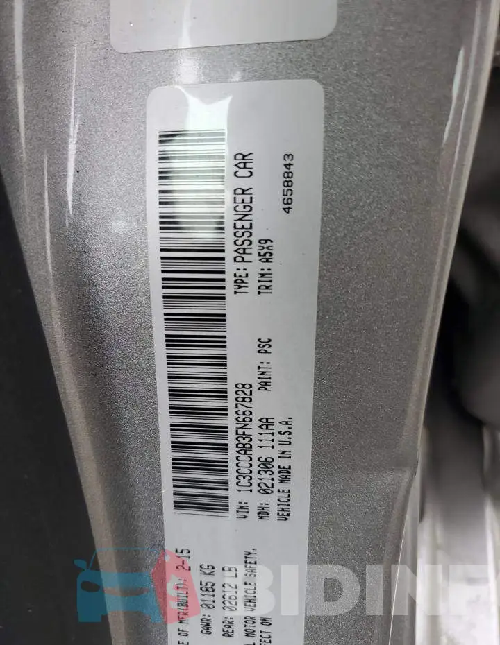 1C3CCCAB3FN667828 Photo# 12