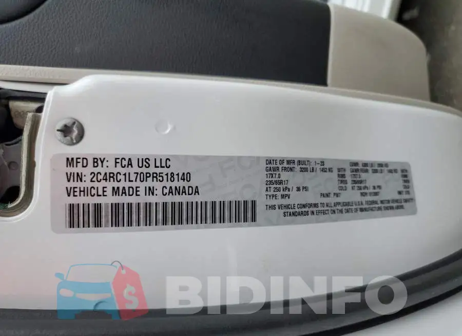 2C4RC1L70PR518140 Photo# 14