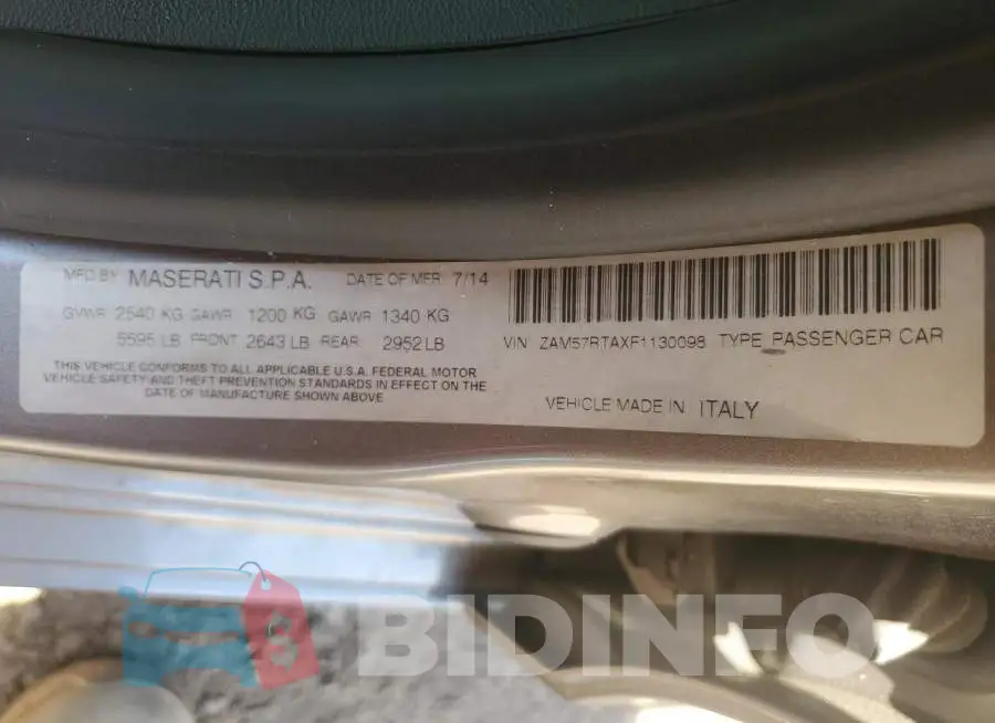 ZAM57RTAXF1130098 Photo# 12