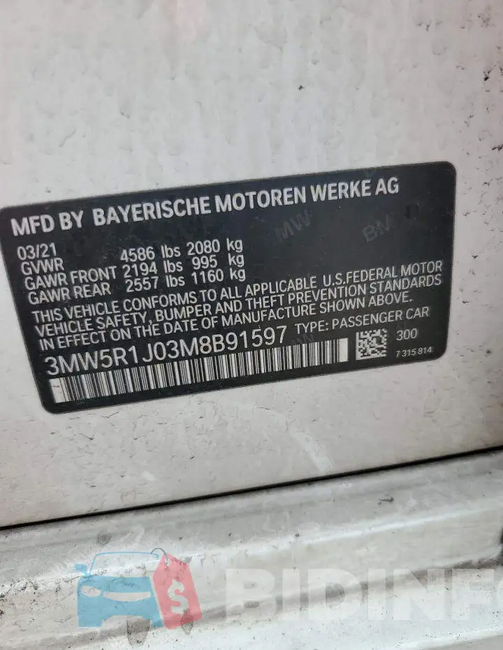 3MW5R1J03M8B91597 Photo# 13