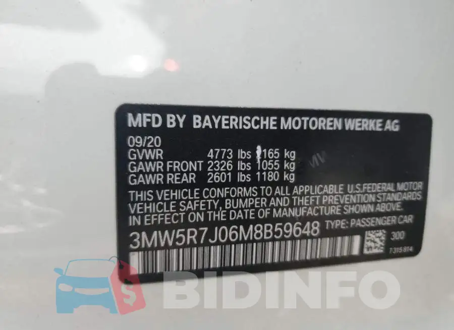 3MW5R7J06M8B59648 Photo# 13