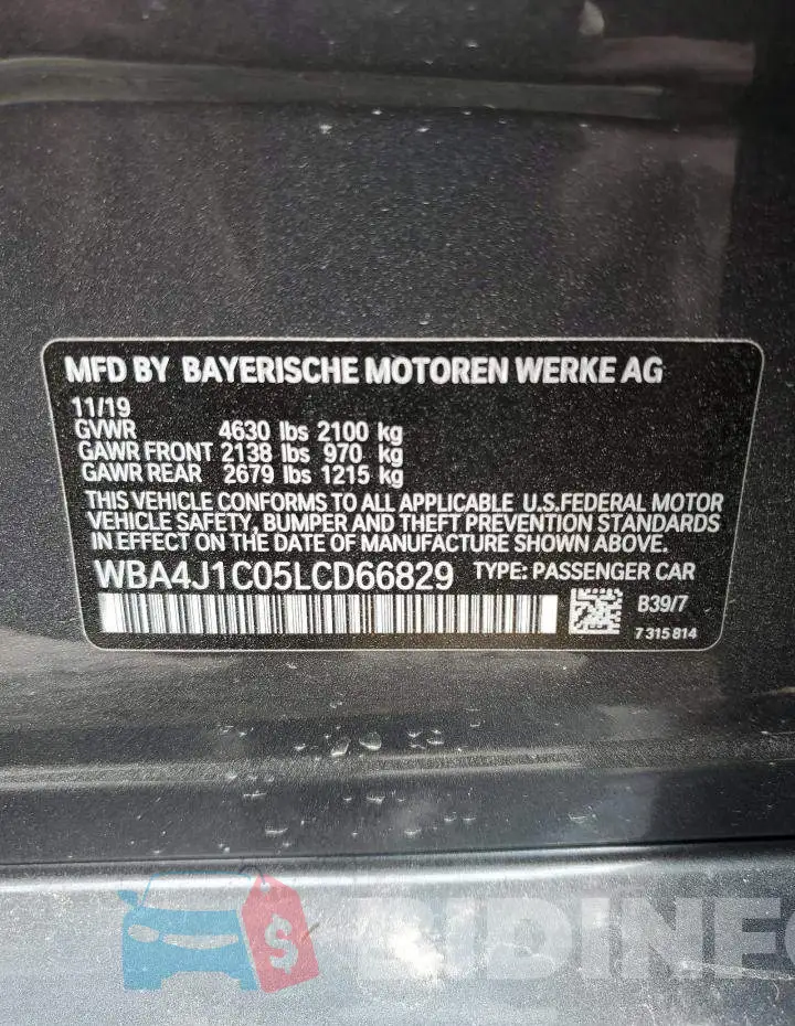 WBA4J1C05LCD66829 Photo# 12