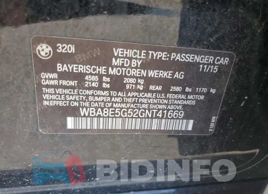 WBA8E5G52GNT41669 Photo# 12