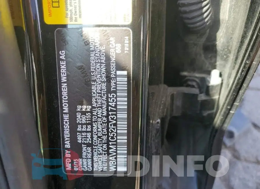 WBAVM1C52FV317455 Photo# 12