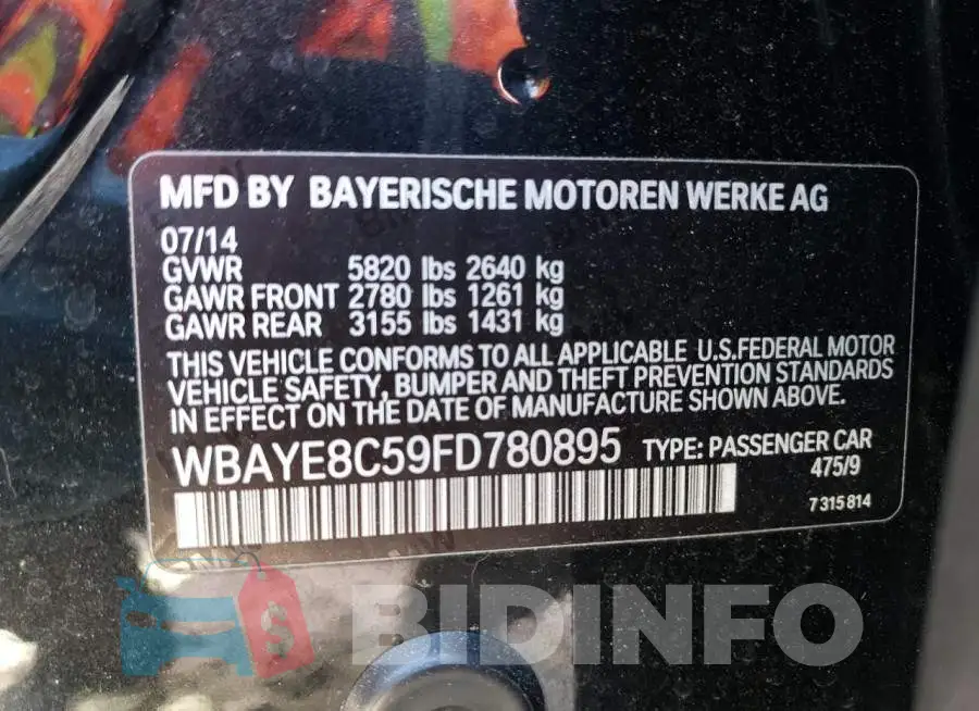 WBAYE8C59FD780895 Photo# 12