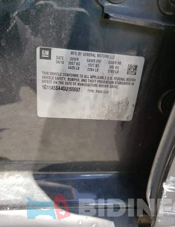 1G11A5SA4GU155697 Photo# 12