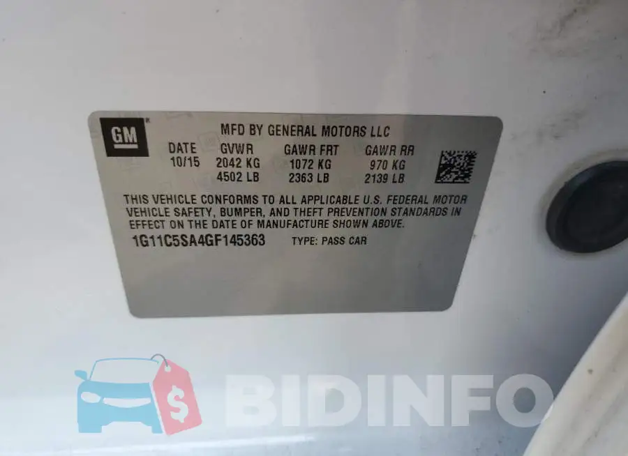1G11C5SA4GF145363 Photo# 12