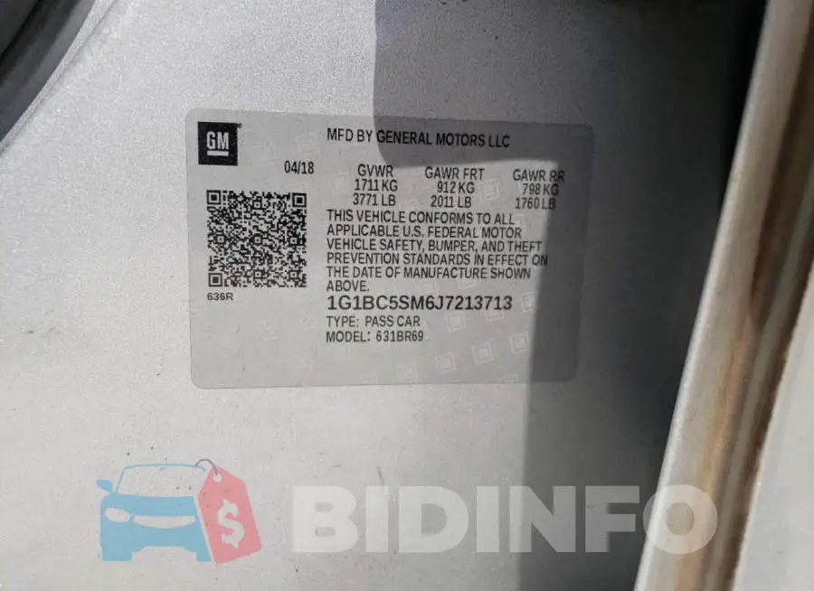 1G1BC5SM6J7213713 Photo# 12