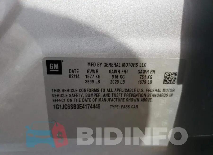 1G1JC6SB0E4174446 Photo# 12