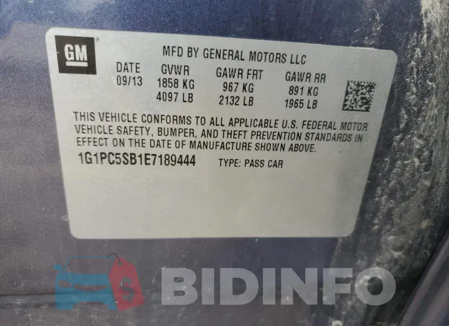 1G1PC5SB1E7189444 Photo# 12