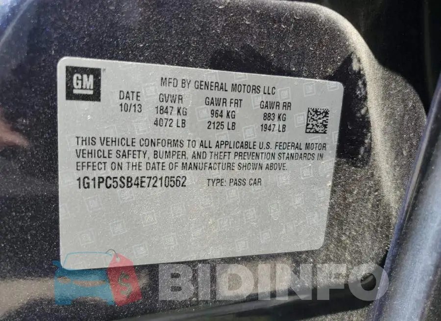 1G1PC5SB4E7210562 Photo# 12