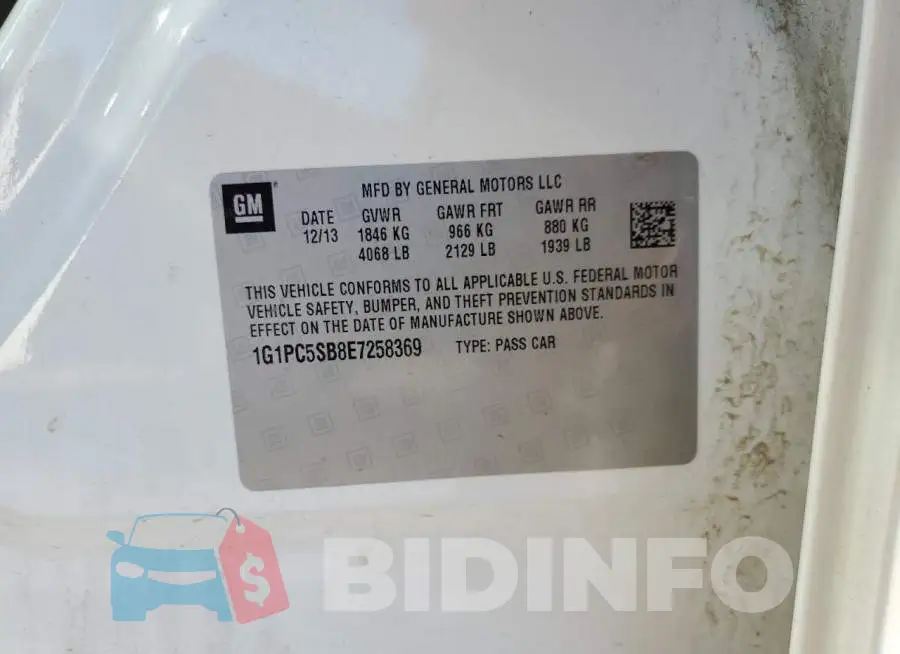1G1PC5SB8E7258369 Photo# 12