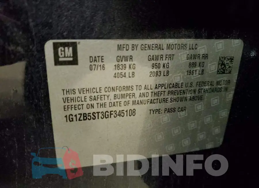 1G1ZB5ST3GF345108 Photo# 12