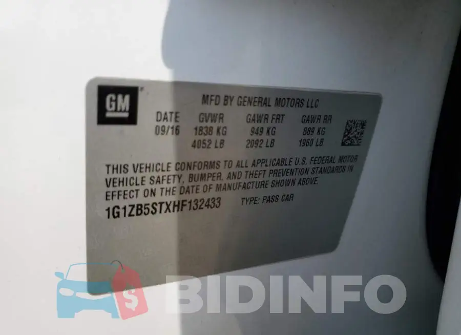 1G1ZB5STXHF132433 Photo# 12