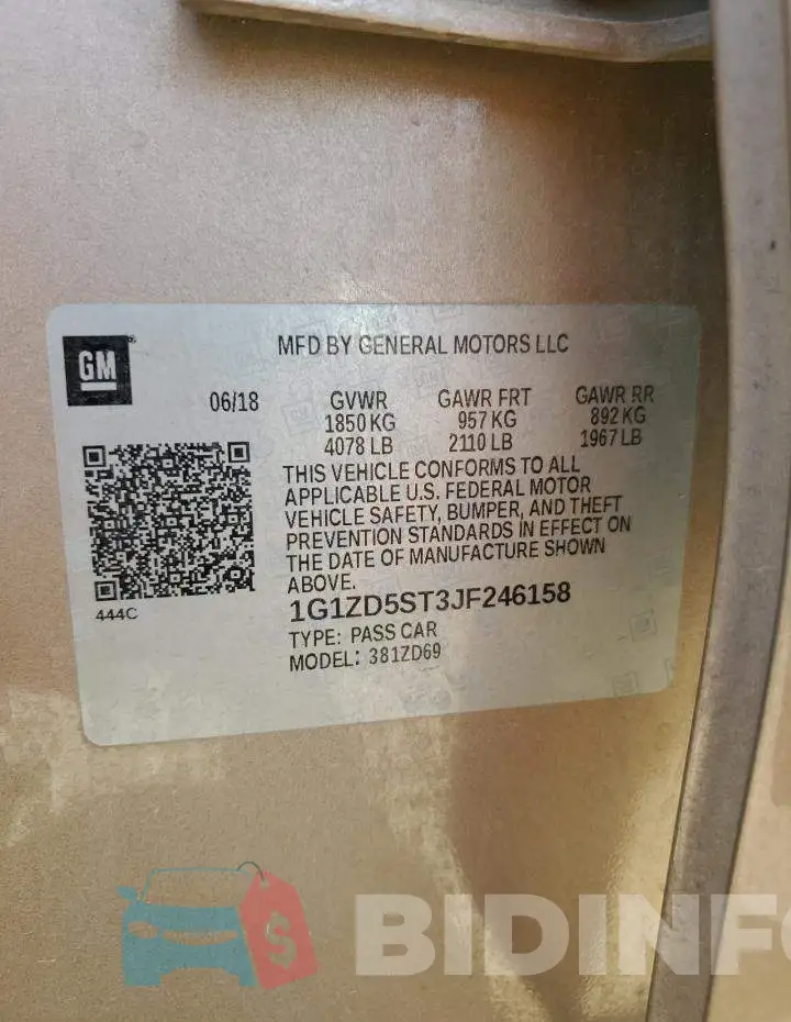 1G1ZD5ST3JF246158 Photo# 12