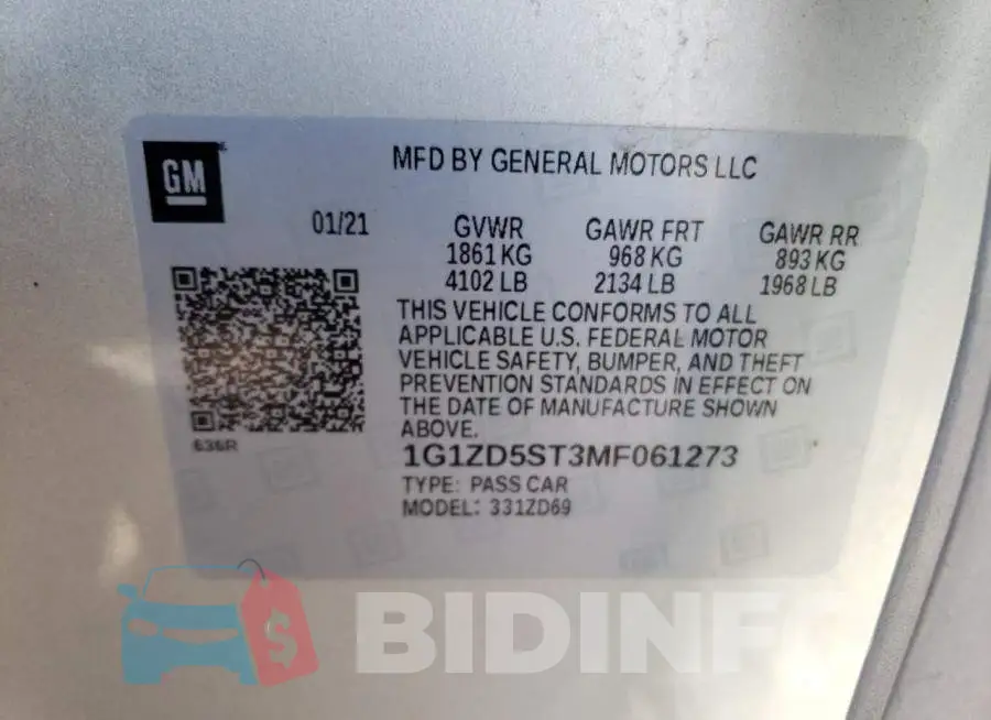1G1ZD5ST3MF061273 Photo# 12