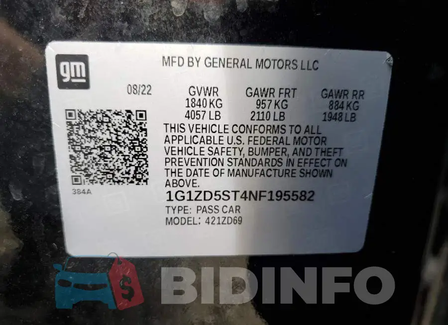 1G1ZD5ST4NF195582 Photo# 13