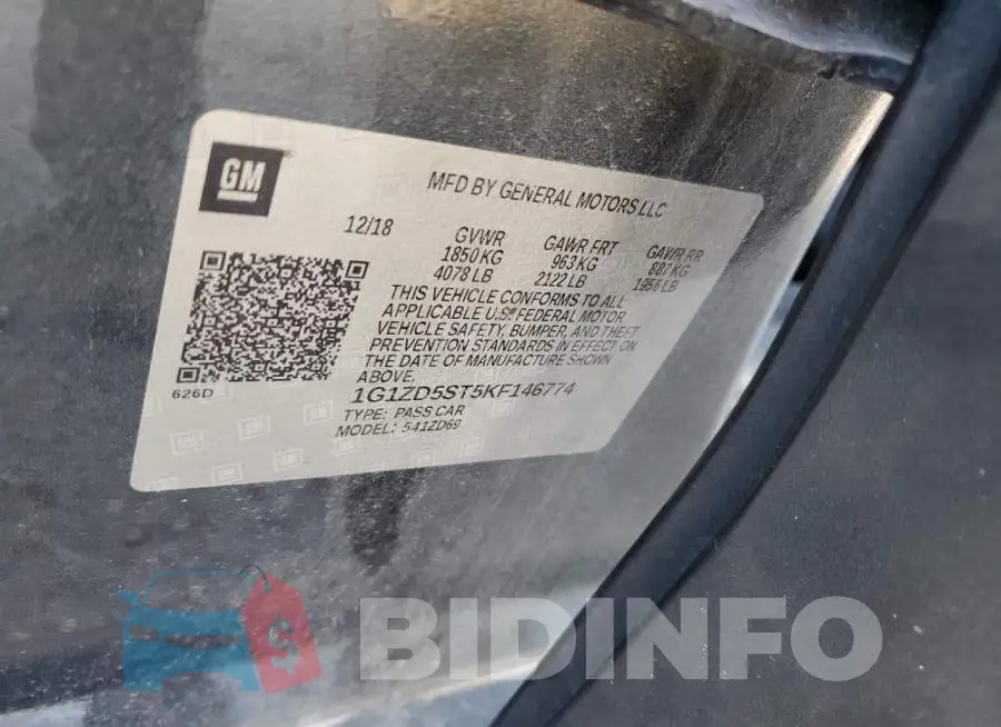 1G1ZD5ST5KF146774 Photo# 12