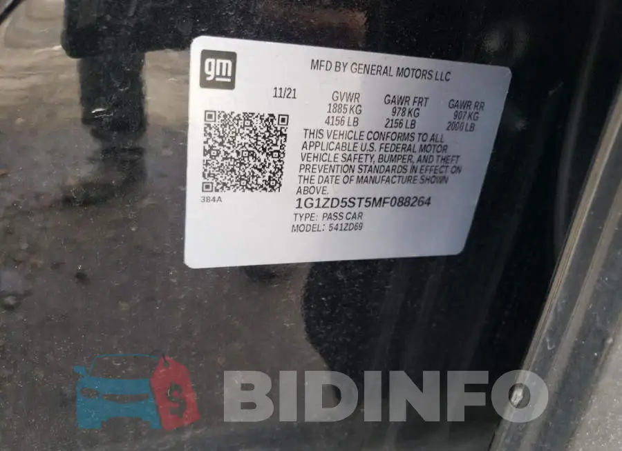 1G1ZD5ST5MF088264 Photo# 12