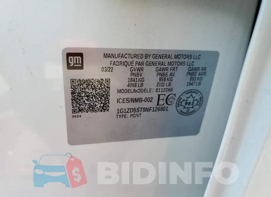 1G1ZD5ST8NF126801 Photo# 13
