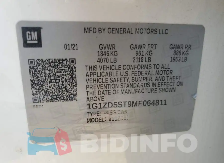 1G1ZD5ST9MF064811 Photo# 12
