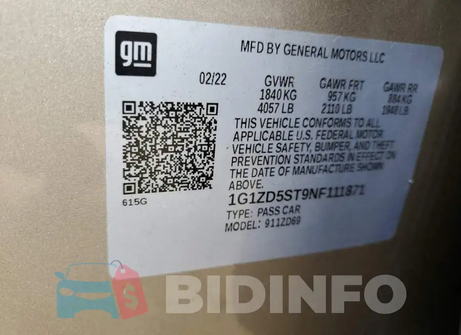 1G1ZD5ST9NF111871 Photo# 12