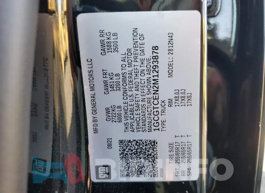 1GCGTCEN2M1293878 Photo# 12