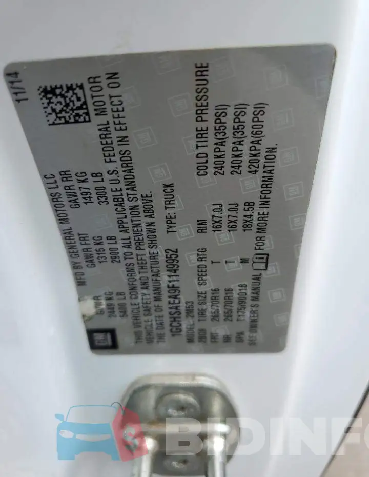 1GCHSAEA9F1149952 Photo# 12
