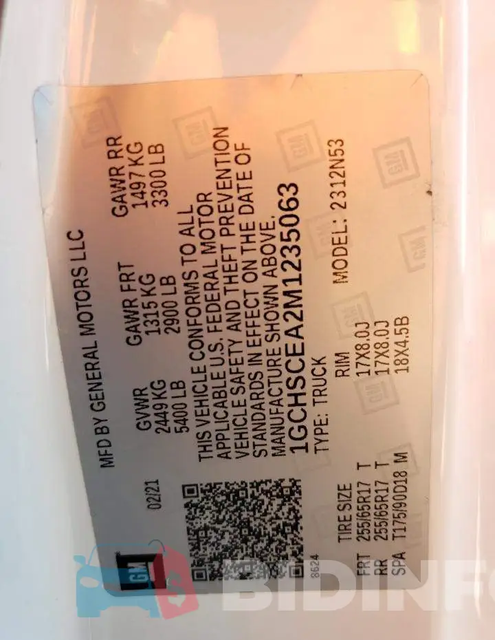 1GCHSCEA2M1235063 Photo# 12