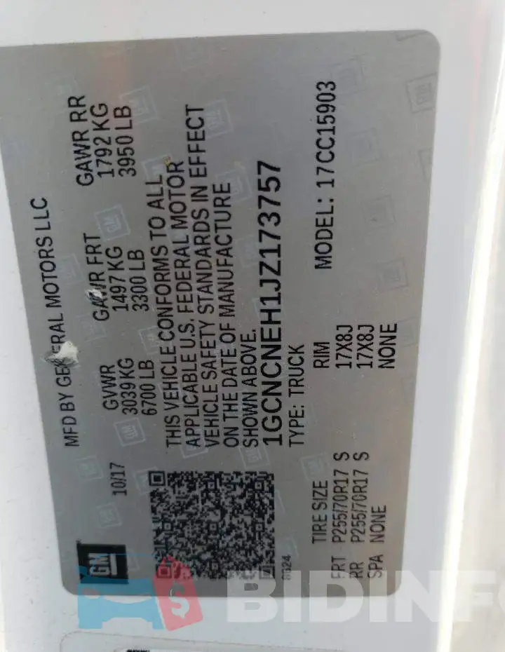 1GCNCNEH1JZ173757 Photo# 12