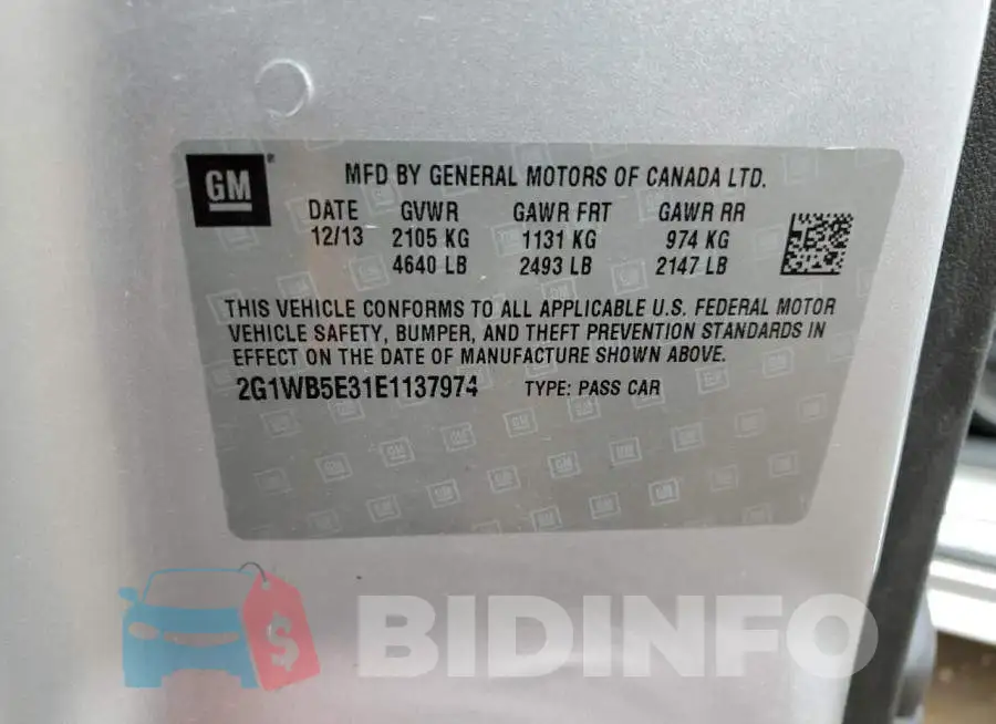 2G1WB5E31E1137974 Photo# 12