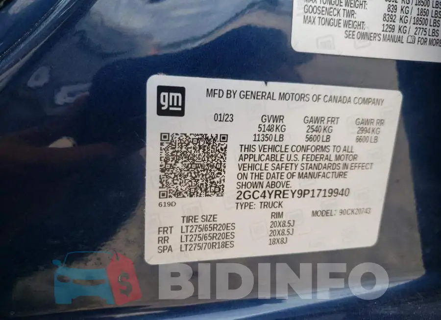 2GC4YREY9P1719940 Photo# 12
