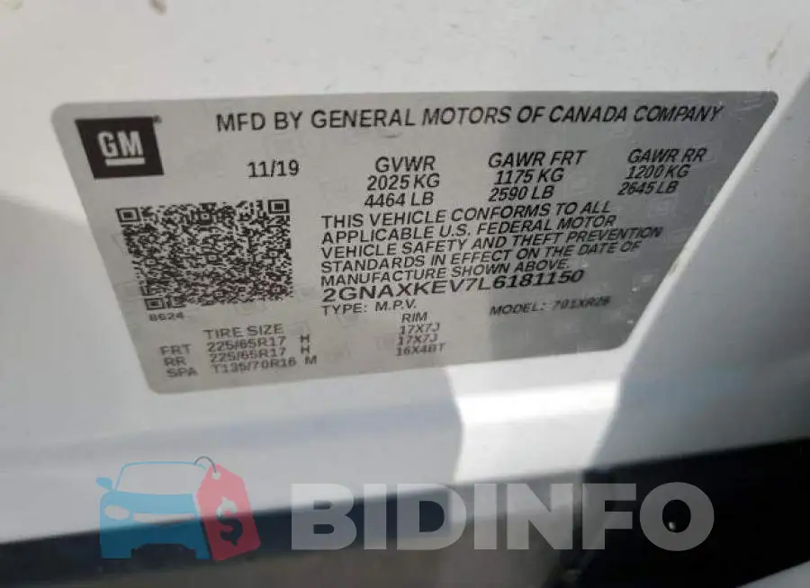 2GNAXKEV7L6181150 Photo# 14