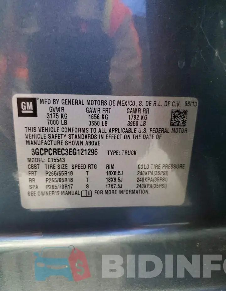 3GCPCREC3EG121296 Photo# 13