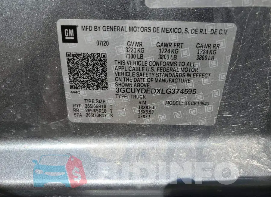 3GCUYDEDXLG374595 Photo# 12