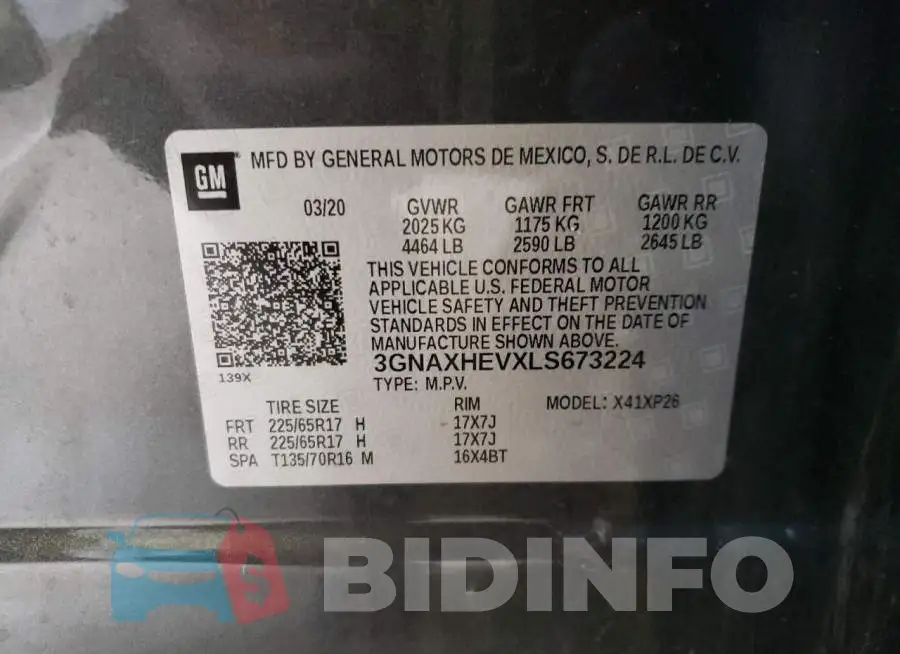 3GNAXHEVXLS673224 Photo# 13