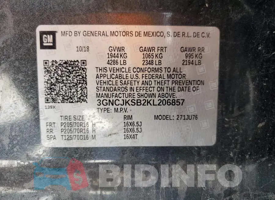 3GNCJKSB2KL206857 Photo# 12