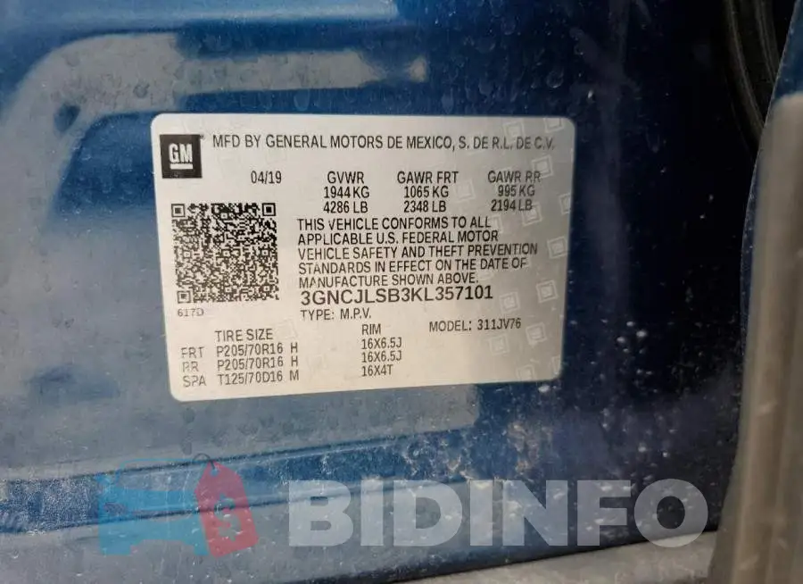 3GNCJLSB3KL357101 Photo# 12