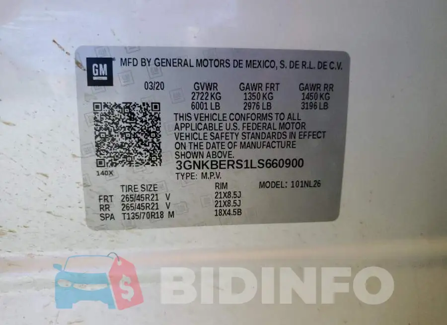 3GNKBERS1LS660900 Photo# 12